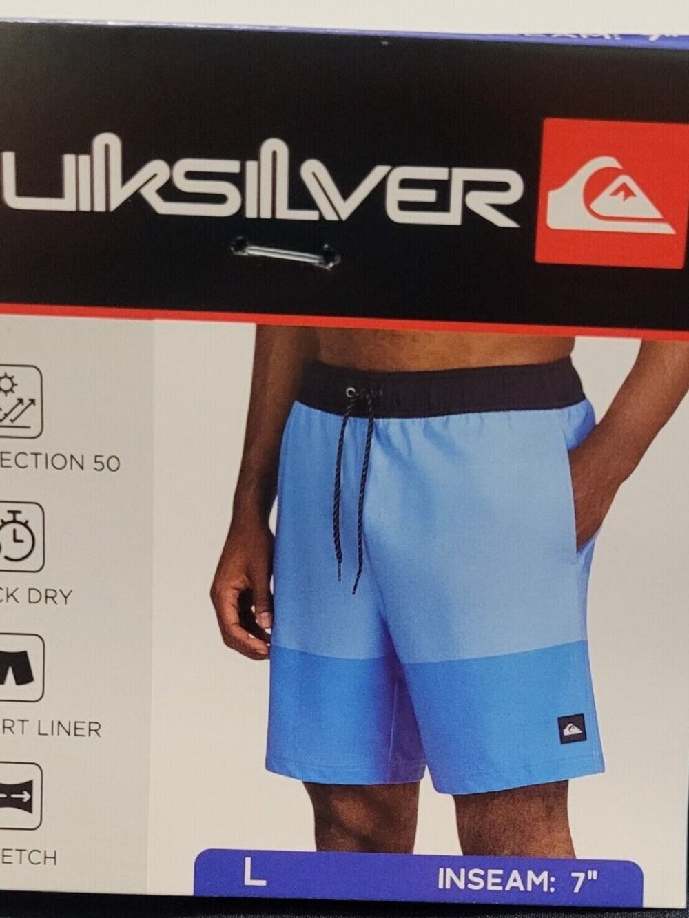 Quiksilver Men's Volley Swim Short Built in liner Shorts, Color Blue, Size XL